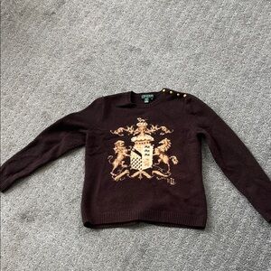 Ralph Lauren Chocolate Sweater with Regal Emblem